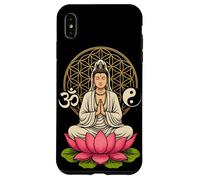 Buda Quan Yin Meditación Yin Yang OM Lotus Spiritual Carcasa para iPhone XS MAX