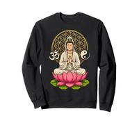 Buda Quan Yin Meditación Yin Yang OM Lotus Spiritual Sudadera