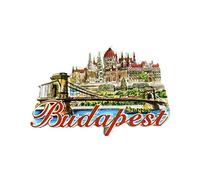 Budapest Hungría Imán 3D para refrigerador, recuerdo de viaje, hecho a mano, decoración del hogar y la cocina, colección de imanes para nevera Budapest, regalo