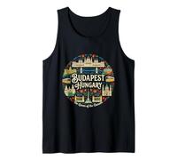 Budapest Hungría Travel Souvenir City Landmark Turista Regalo Camiseta sin Mangas