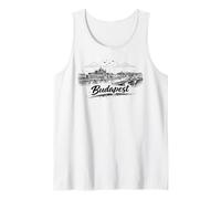 Budapest Paisaje Urbano río Danubio Parlamento Puente Camiseta sin Mangas