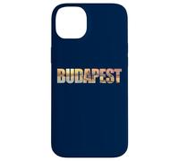 Budapest Text with Hungary Danube River & Parliament Graphic Carcasa para iPhone 14 Plus