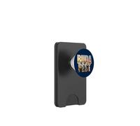 Budapest Text with Hungary Danube River & Parliament Graphic PopSockets PopWallet para MagSafe