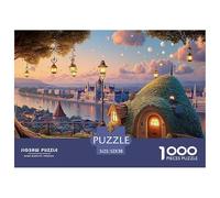 Budapest The Lights of The Evening 1000 Piezas Cartón Rompecabezas Cartoon Beach House Liberador De Estrés Juego Familiar Puzzle para Adultos Y Niños 52x38cm/1000pcs