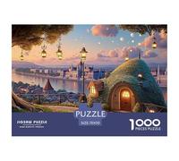 Budapest The Lights of The Evening 1000 Piezas Papel Ecológico Rompecabezas Cartoon Beach House Liberador De Estrés Juego Familiar Puzzle para Adultos Y Niños 70x50cm/1000pcs