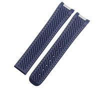 BUDAY Correa de gel de sílice para Omega Seamaster 300 AT150 Aqua Terra Ultra Light 8900 Series 20 mm, 20mm, Acetato, No es una piedra preciosa