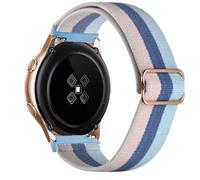 BUDAY Correa de nailon de 20 mm y 22 mm para Gamrmin Vivoactive3 4 5 Venu2 HR Plus Sq pulsera elástica ajustable para correas de reloj Forerunner265/255/245/645/754/735/945/955 Approach S12(Pink blue