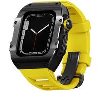 BUDAY Correa de reloj de acero inoxidable de 44 mm y 45 mm, para Apple Watch 8, 7, 6, 5, 4, SE, Series RM, a prueba de golpes, kit de accesorios de repuesto, 45MM, Ágata