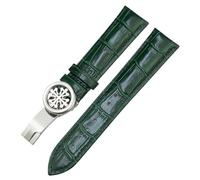 BUDAY Correa de reloj de piel auténtica de 19 mm, 20 mm, 21 mm, 22 mm, para Patek Philippe Aquanaut PP 5167A, correa de reloj de piel vacuna con hebilla de mariposa, 21mm