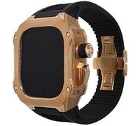 BUDAY Meta Case - Kit de correa de goma de titanio para Apple Watch Ultra 2 de 49 mm, carcasa rígida de metal estilo RM, correa de reloj de silicona, para iWatch de 49 mm, accesorios de repuesto para