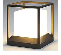 Budbuddy 20W LED Luces Exterior Jardin Farolas Exterior Cuadrada Lamparas Exterior Terraza con Enchufe E27 Farola IP65 Farolas de Jardin Moderno Valla Jardin Exterior Luz Exterior