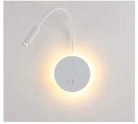 Budbuddy 3W+8W LED Luz De Lectura Apliques Para Lectura en Interior Lampara De Lectura De Pared Para Dormitorio Escaleras y Salas de Estar Lampara De Noche 3000K