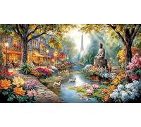 Buddha-and-Elephant-Mandala-Art Puzzle de 1000 Piezas para Adultos Juego Educativo relajación Papel Reciclado Desafiante Regalo 38x26/1000pcs