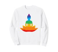 Buddha Bliss Peace Serenity Yoga Colorido Rainbow Sudadera