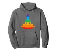 Buddha Bliss Peace Serenity Yoga Colorido Rainbow Sudadera con Capucha