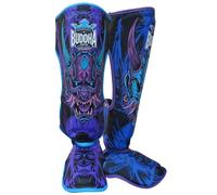 Buddha Fight Wear - Espinilleras Muay Thai, MMA y Kick Boxing Modelo Epic - Fabricadas en Piel Sintética de Última Generación - Costuras más Resistentes y reforzadas