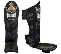 Buddha Fight Wear, Espinilleras Top Premium, Negras
