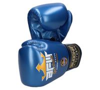 BUDDHA FIGHT WEAR - Guantes de Boxeo Metalic Thailand Spectrum diseñados para Entrenamientos y Sparring en Muay Thai Kickboxing Fitness - Hombres y Mujeres - 10 oz 12 oz 14 oz 16 oz (Azules, 14 Oz)
