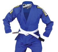 Buddha Fight Wear-Kimono Premium Infinity de Jiu Jitsu Brasileño/BJJ Gi con Cinturón Blanco, Unisex Adulto (Azul Royal, A3)