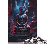 Buddha in Cave Puzzles Imposible,desafío para Adultos Entretenimiento Creativo 1000 Piezas Obra De Arte De Juego De para Adultos Y Niños A Partir De 12 Años 1000pcs (38x26cm)