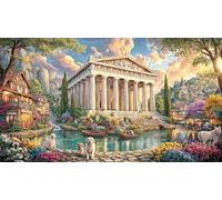 Buddha-in-Serene-Landscape 1000 Piezas Puzzle para Adultos Juego Educativo relajación Desafiante Papel Reciclado Idea de Regalo 70x50/1000pcs