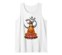 Buddha Om Symbol Design Budista Quan Yin Lotus Meditación Camiseta sin Mangas