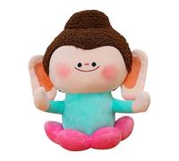 Buddha Plush - Plush Monk Doll, Decoración espiritual | Juguete de meditación relajante, decoración de la habitación de relajación, regalo de despertar para altar, peluche buda estatuilla
