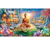 Buddha-Statue 1000 Piezas Puzzle Educativo para Adultos Desafiante Papel Reciclado Idea 70x50/1000pcs