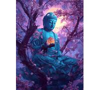 Buddha Statue 30 Piece Jigsaw Puzzles for Adults, Colourful, Challenging & Brainteasing Adult Puzzles 30 Pieces Flowers, Fun jigsaws for The Whole Family 10x8 Inch