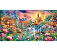 Buddha-Statue Puzzle de 1000 Piezas Reciclado Juego Familiar Desafiante para relajación y decoración Mural Regalo 38x26/1000pcs