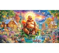 Buddha-Statue Puzzle de 1000 Piezas Reciclado Juego Familiar Divertido Desafiante para Adultos Regalo para Hombres 70x50/1000pcs