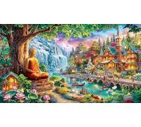 Buddha-Statue Puzzle Familiar 1000 Piezas Papel Reciclado Desafiante y Divertido para Adultos 38x52/1000pcs