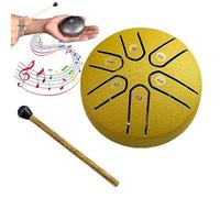 Buddha Stones Mini tambor de lengua de acero, kit de tambor curativo de sonido de 3 pulgadas, tambor sin preocupaciones de 6 notas, ideal for meditación de yoga, camping, iluminación musical (Color :