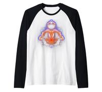 Buddhabrot Fractal Art - Meditación Cósmica Geometría Sagrada Camiseta Manga Raglan