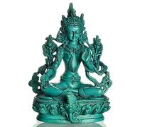 BUDDHAFIGUREN/Billy Held Grüne Tara Figur Estatua de Buda, Resina, Turquesa, 15 cm türiks