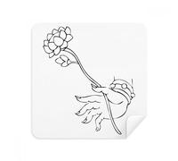 Buddhism Lotus Hand - Juego de 2 gafas de limpieza con patrón de ilustración simple para limpiar la pantalla del teléfono y la gamuza