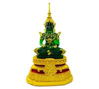 BUDDHO Estatua de Buda esmeralda de verano meditando sentado de 11 pulgadas de alto. Estatua de Buda tailandés para decoración del hogar, estatua de Buda para el hogar, regalo pequeño, oficina,
