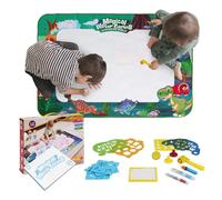 BUDDY BABY - AquaPaint - Alfombra Infantil Mágica XL para Pintar con Agua - Medidas Super Grandes 150x100 cm- Juguete educativo de 3 a 12 años - Incluye Accesorios - Con Caja de Regalo (Dinosaurios)