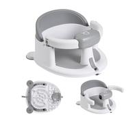 Buddy Baby - Asiento de Baño AquaBebe - Desde 6 meses - Base antideslizante 3 ventosas - Barrera antivuelco - Abertura para fácil colocación - Plancha antideslizante flexible - Ideal ducha y bañera