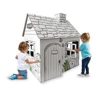 Buddy Baby • Casa para Pintar PAINTHOME • Desde 18 Meses • para Colorear y Decorar • Ventanas y Puertas funcionales • Estructura cartón Ligera • Montaje sin Herramientas ni pegamentos