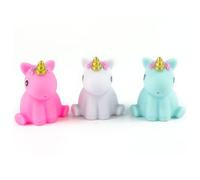 Buddy & Barney: Juego de baño de unicornios que disparan y brillan - Set de 3 piezas