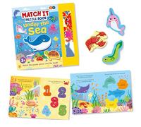 Buddy & Barney Match It - Libro de rompecabezas - Bajo el mar | Juego de actividades para niños, rompecabezas de criaturas marinas, actividad de educación temprana, libro de actividades para niños