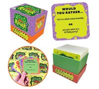 Buddy & Barney: Would You Rather - Super Gross Edition - Juego de cartas de fiesta, más de 200 preguntas divertidas y tarjetas en blanco, apto para viajes, familia y niños mayores de 5 años
