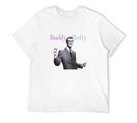 Buddy Holly Quotes - Camiseta para hombre, Blanco, XXL