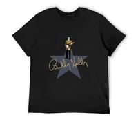 Buddy Holly Signature Mens T-Shirt Fashion Casual Unisex Black tee XL