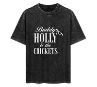 Buddy Holly The Crickets Rock N Roll Legend Rockabilly Peggy Sue Vintage Washed tee Unisex Short Sleeve Size S