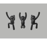 Buddy Hooks Perchas De Ropa By Umbra Negro Set De 3 318165-040 Percheros