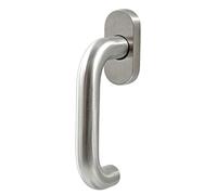 Buddy4Home house accessoires París - Tirador de ventana para ventana, función de inclinación giratoria, pomo para puerta de balcón, acero inoxidable mate