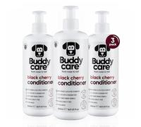 Buddycare - Acondicionador para perro de cereza negra, 500 ml x 3 - Perfume de cereza negra con aloe vera y provitamina B5