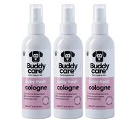 Buddycare Agua de colonia para perros - Aroma suave en polvo para perros - Refresca entre lavados de perros, Fresh Baby, 200 ml (paquete de 3)